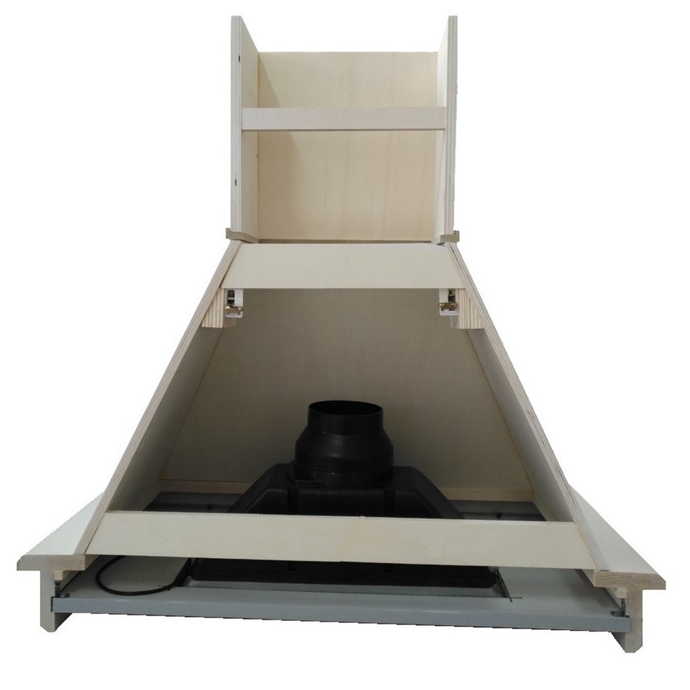 Acquista online Cappa cucina classica STOCK 80 frassino medio cono bianco - aggiungere motore Coppari